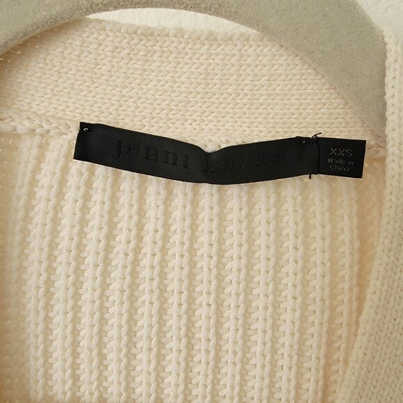 JENNI KAYNE Cotton Cocoon Cardigan Ivory XS - Picture 9 of 14
